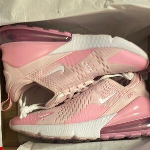 Nike Kids Air Max 270 Pink and White Sneakers